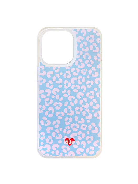 Flower iPhone Case_Sky & Baby Pink_투명 젤하드케이스