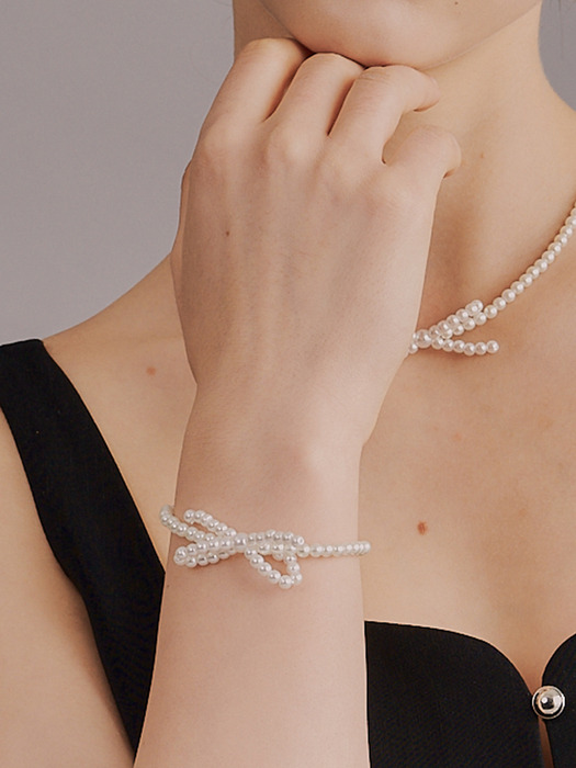 charon ribbon pearl bracelet