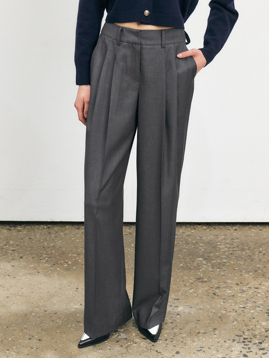 TAILORED OVERFIT WOOL BLENDED PANTS [3COLORS]