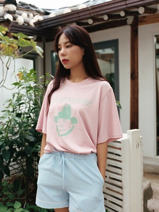 JU SE BOONG OVER FIT TEE_PINK