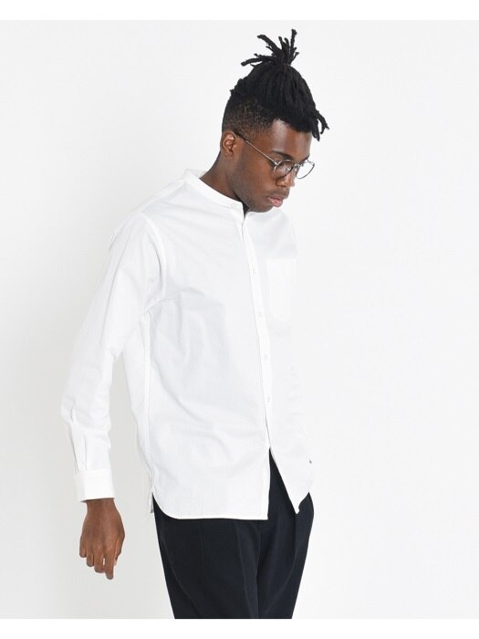 18FW STANDARD STAND COLLAR SHIRT WHITE