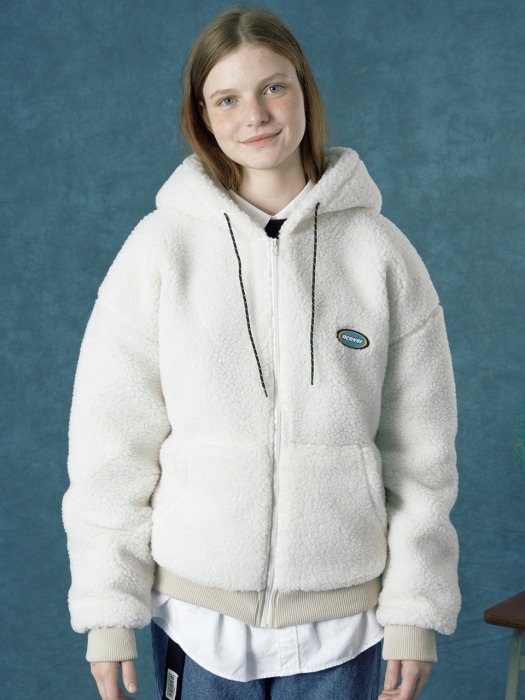 Rubber fleece hoodie zipup -5color