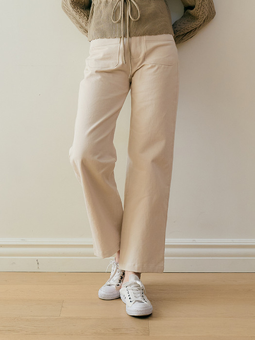 monts 1342 incision detail pants (natural beige)