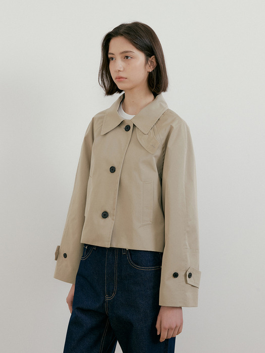 Tori short trench coat (beige)