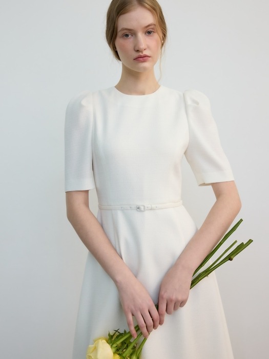 Lady flare Dress White (JWDR4E906CR)