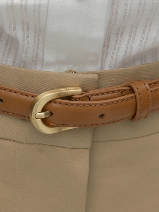 standard leather belt (15mm) - camel