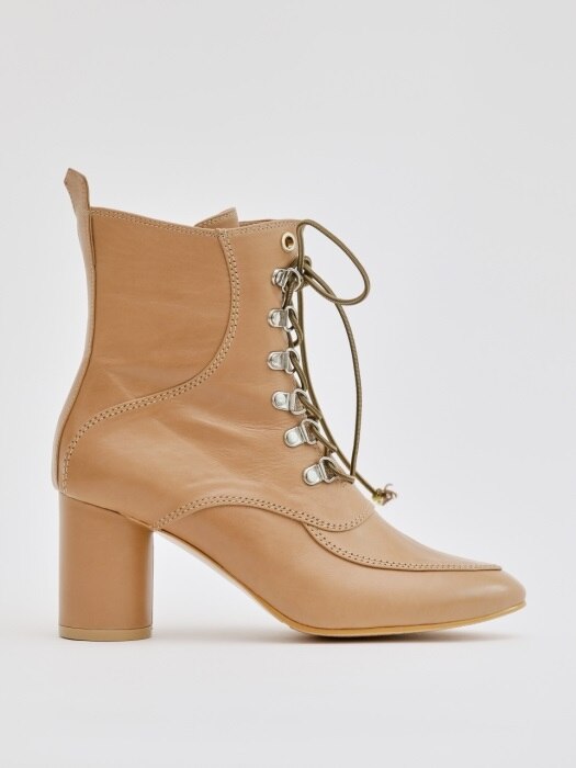DALI 70 ZIPPED ANKLE BOOT IN TAN LEATHER