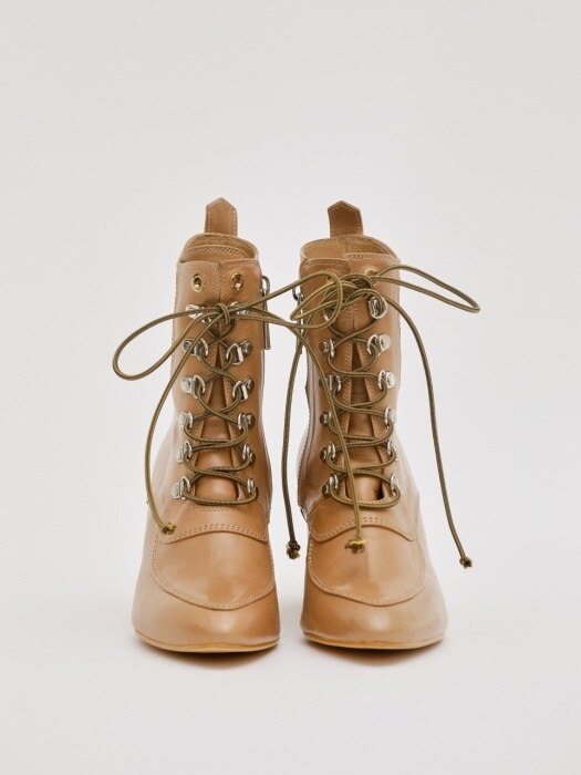 DALI 70 ZIPPED ANKLE BOOT IN TAN LEATHER