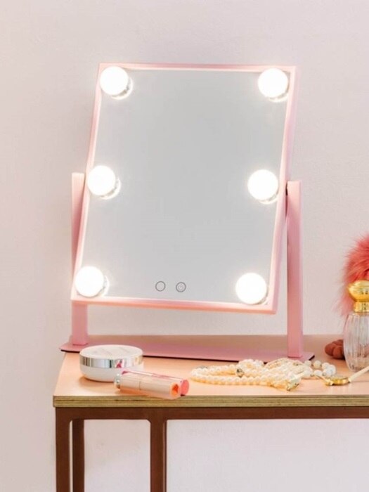 LED 조명 메이크업 거울 스위트데이 핑크