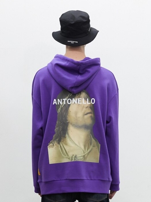 Christ at the Column Oversized Hoody Sweatshirt_Violet