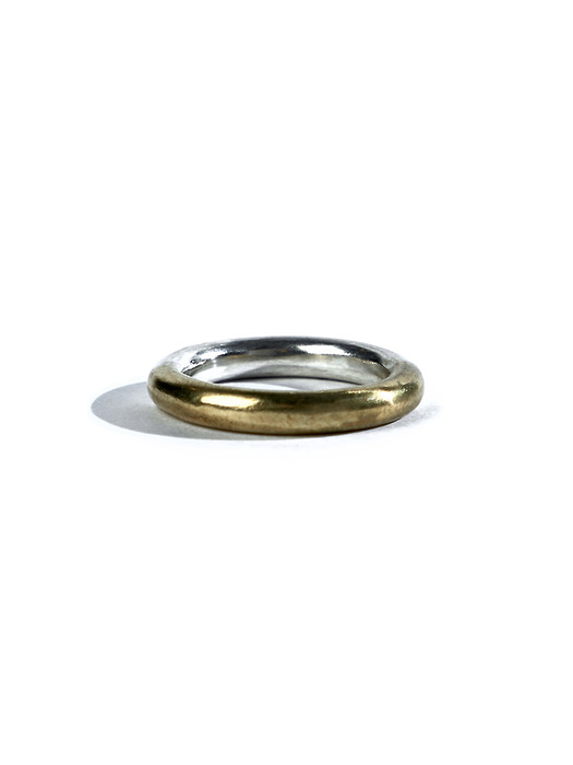 SEWN SWEN GOLD SILVER COMBINATION LINE RING