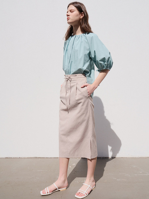 Linen H-line skirt SW0MS023-91