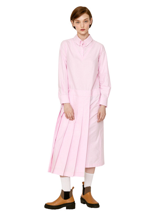 Oxford shirt dress (pink)