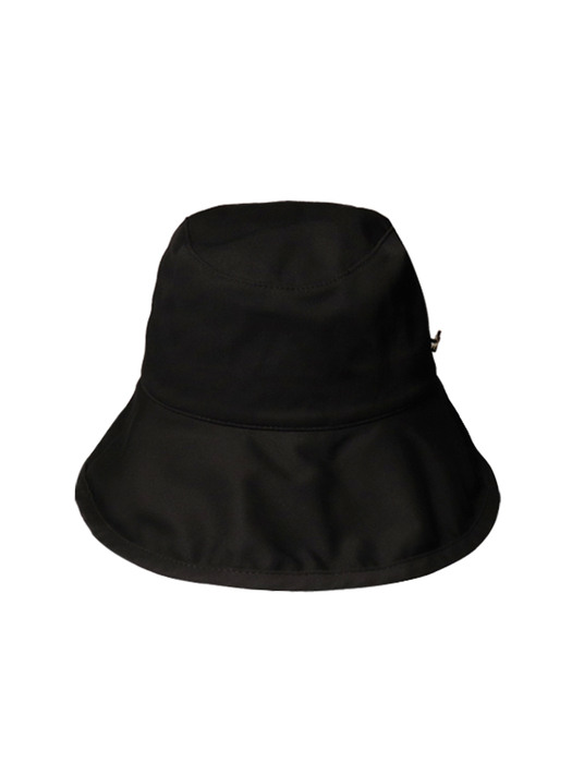 RIPPLE COTTON BLACK BUCKET HAT