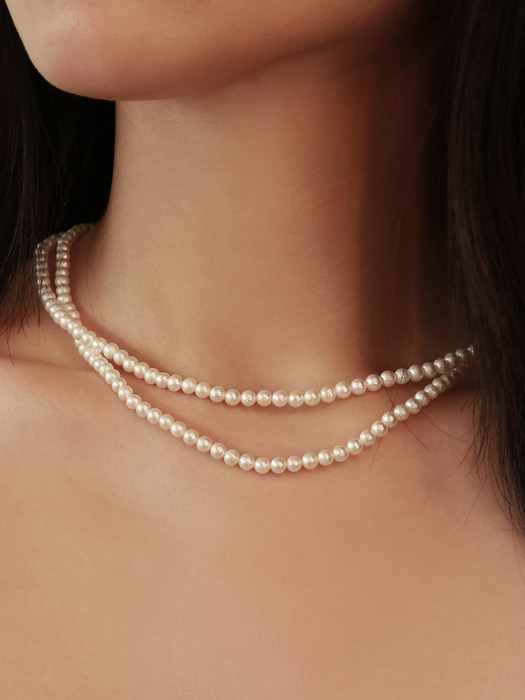 [단독]2 Way Pearl Necklace _4 mm