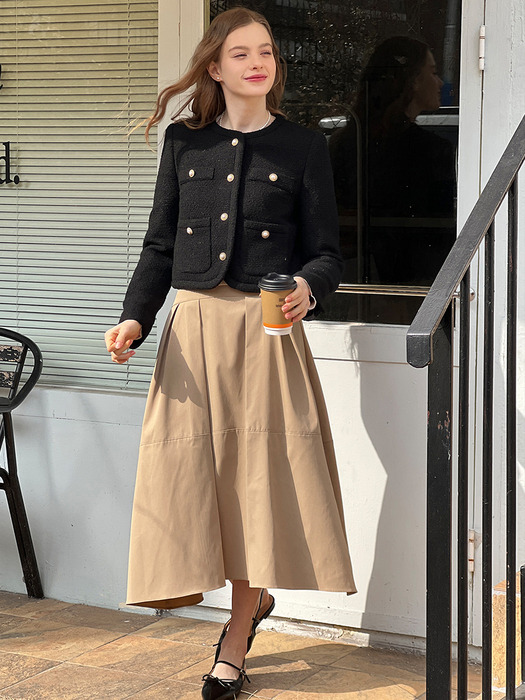 [24SS] Lautre Elene Beige Flared Skirt