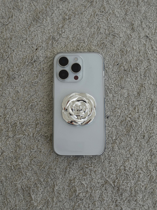 IPHONE CASE ROSE SILVER_HANDMADE COLLECTION