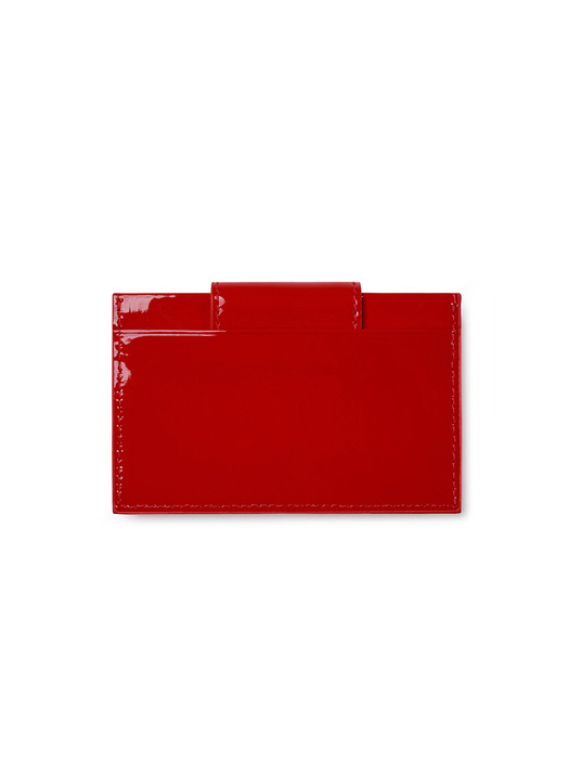 TRIANGLE BRIDGE CARD HOLDER - CHERRY RED