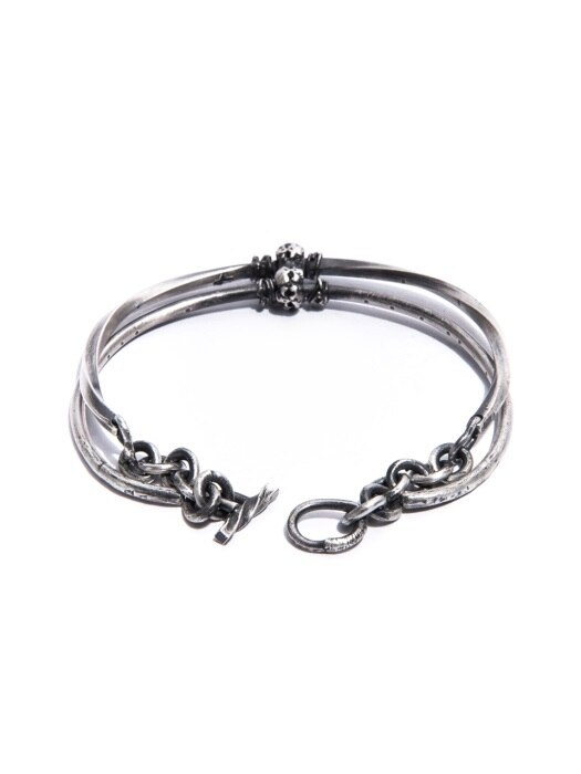 SILVER PIRATE CONNECTED BRACELET