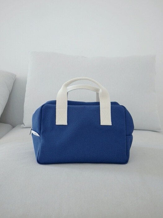 Canvas Boston  bag (blue)