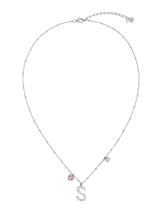 Glitter Initial Point Necklace_NZ1154