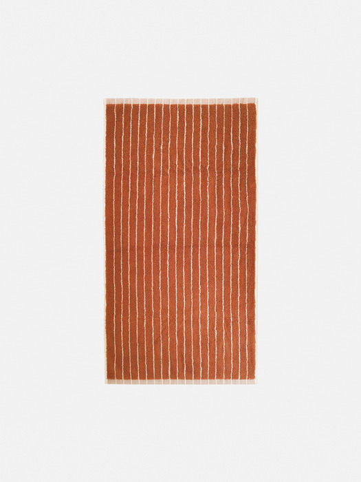 Face Towel - Stripe Caramel Reverse