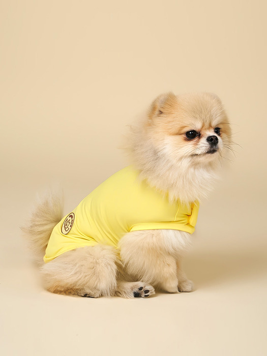 강아지 여름옷 접촉냉감 쿨나시 Yellow