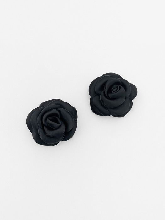 [2SET] black camellia hair pin