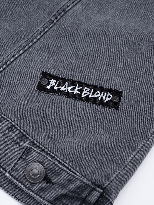BBD Empty Logo Denim Jacket (Dark Gray)