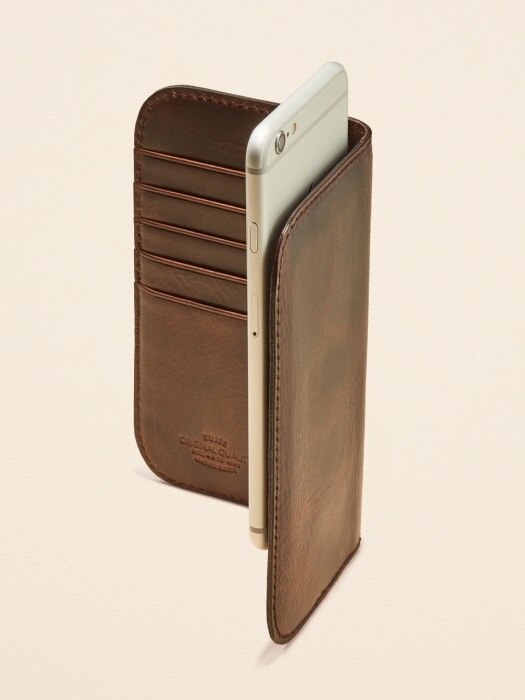 수제가죽 핸드폰지갑 Bifold Phone wallet JB812-012(db)