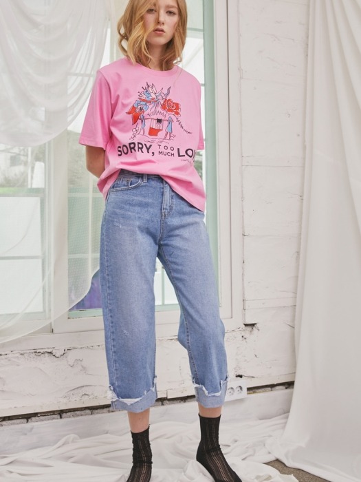 Nellie Bly Logo Tee_Pink