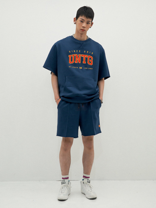 Drawstring-Waist Cotton-Jersey Shorts[Navy(UNISEX)]_UTP-SP07 