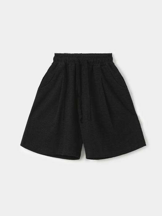 Textured Slub Shorts(BLACK)