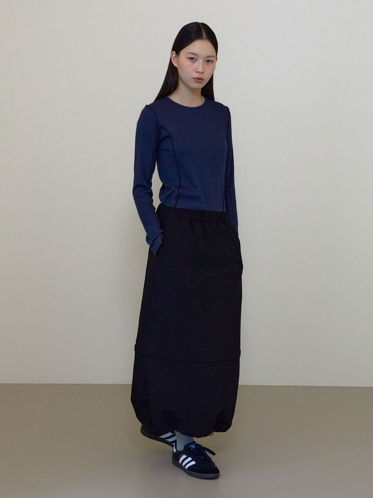 Padded detachable skirt (Black)