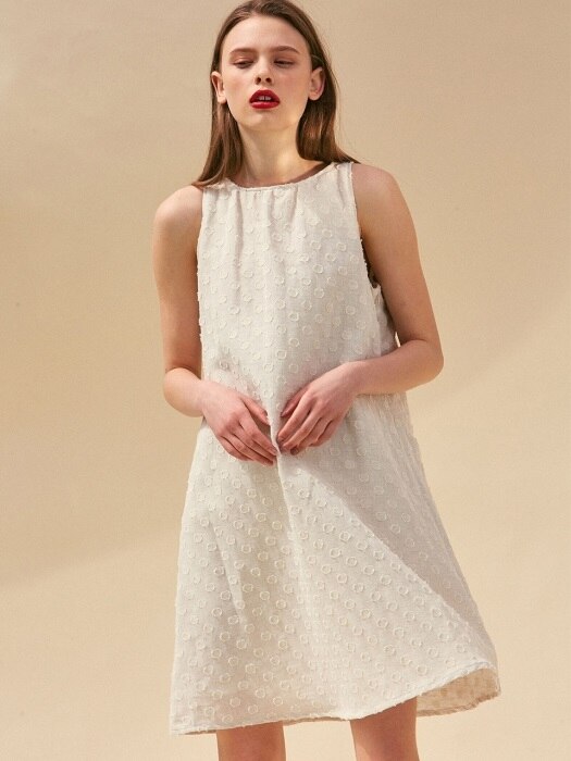 HALTER NECK MINI DRESS. IVORY LINEN