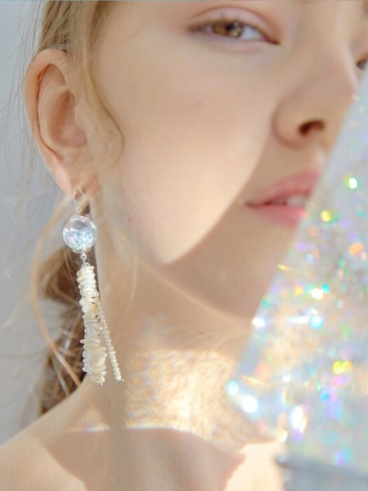 Jellyfish Snowball Earrings