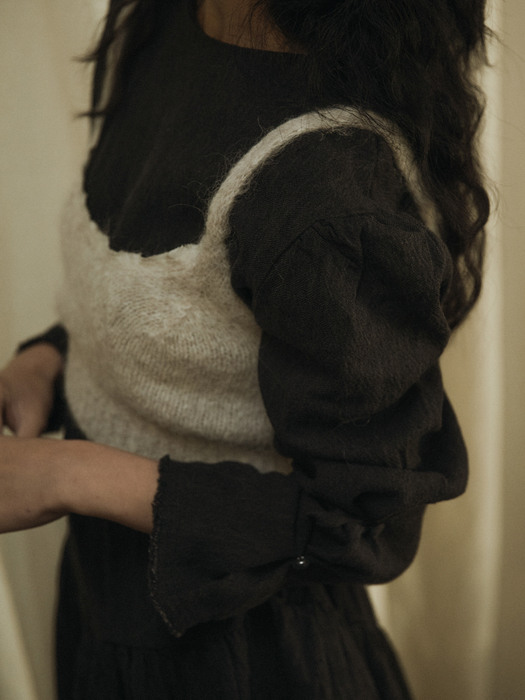 Mag knit bustier : 매그 니트 뷔스티에