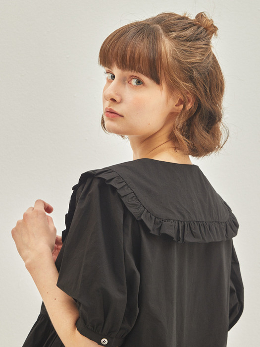 Lilly Frill Blouse Black