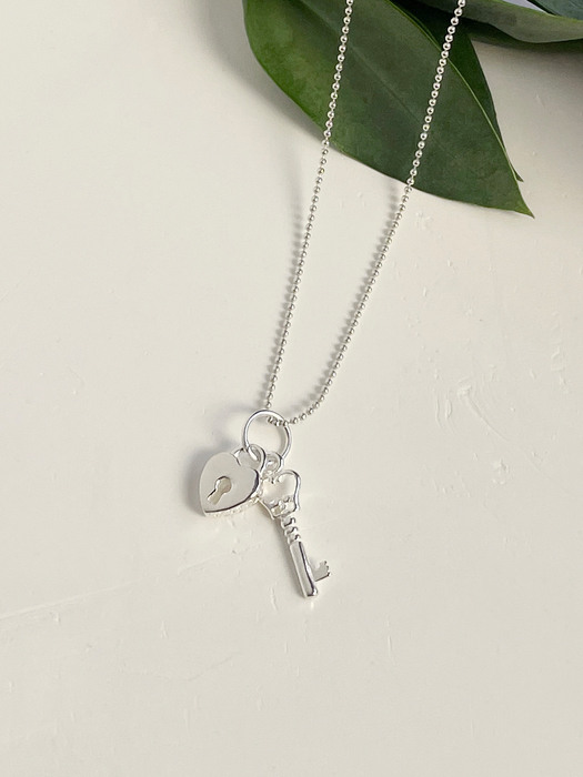 anne lock & key necklace (silver 925)