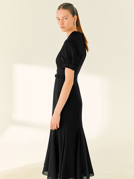 FLORENCE Round collar dress (Black)