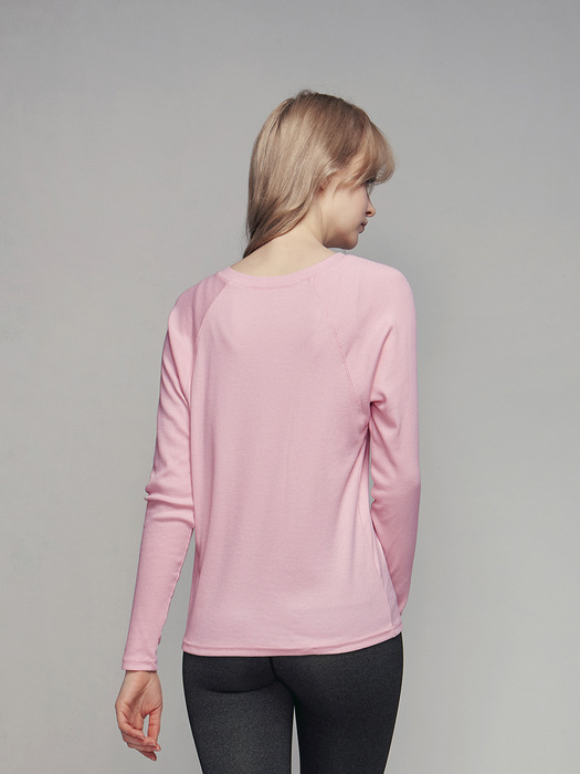 여성 요가복 DEVI-T0027-핑크 필라테스 커버업 티셔츠