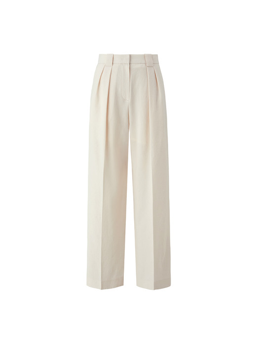 Summer two tuck wide pants - Cream