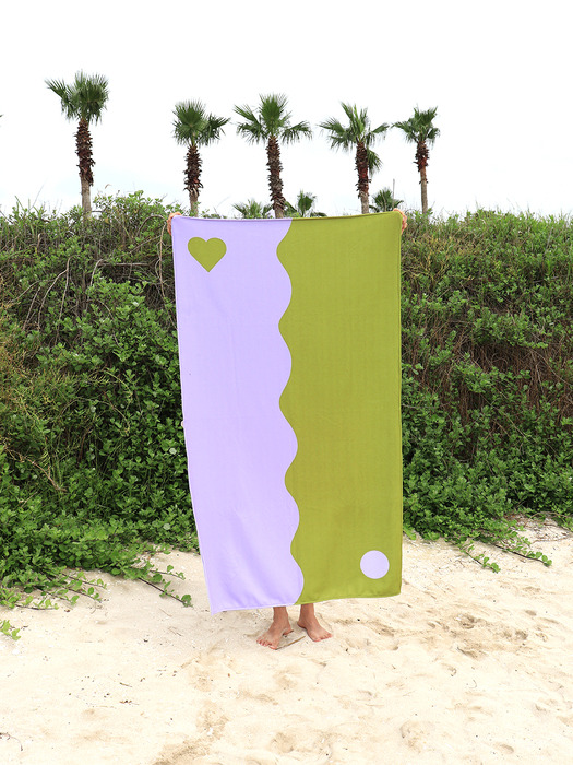 [기프트백증정] Heart yinyang towel mat (4color)