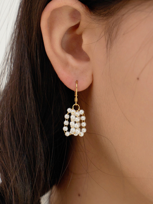 pearl bouquet earrings