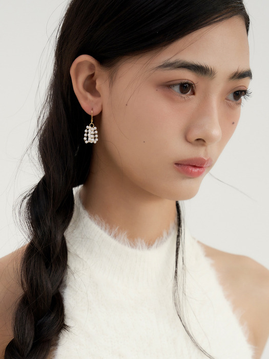 pearl bouquet earrings