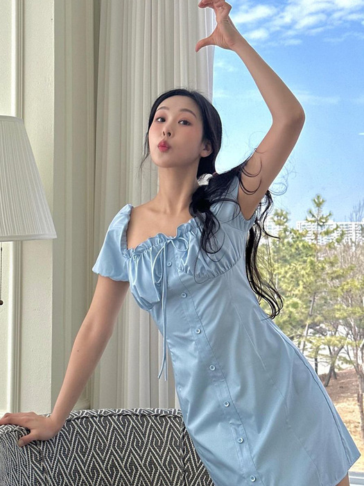 PSYCHE Frill Mini Dress(프시케)_SKY BLUE