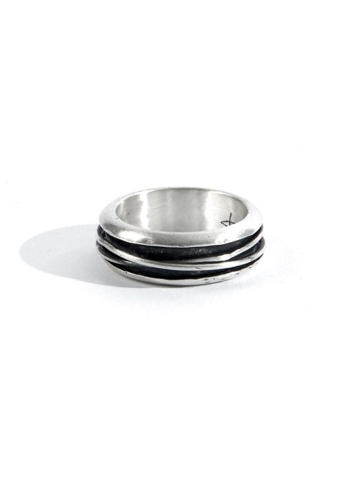 SILVER 2 LINE WEAVE RING