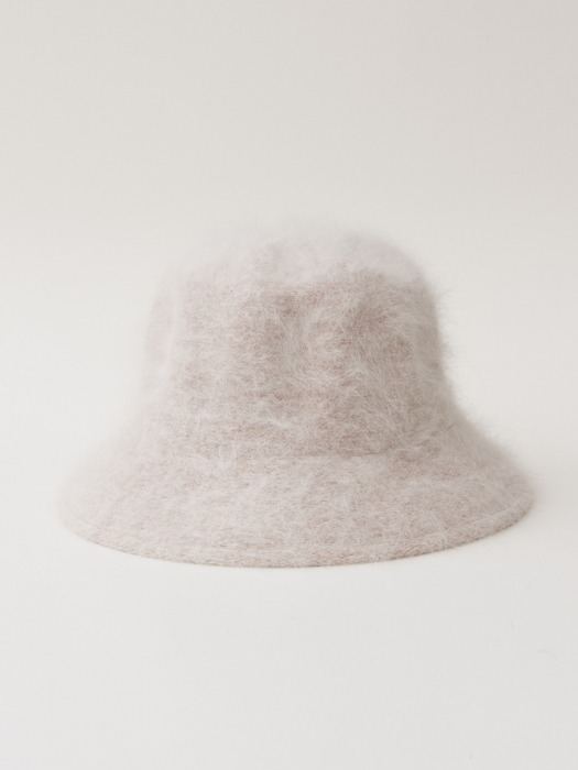 Amanda Angora Bucket Hat (White)