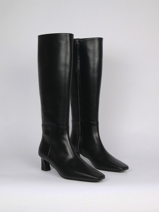 Ava Long Boots Leather Black