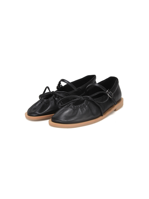 Strap Ballerina Shoes_21535_black